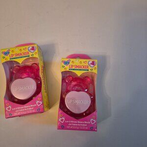 Lip Smacker Sugar Bear Lip Balm Luv U Straw-Berry Much pink New sealed lot of 2
